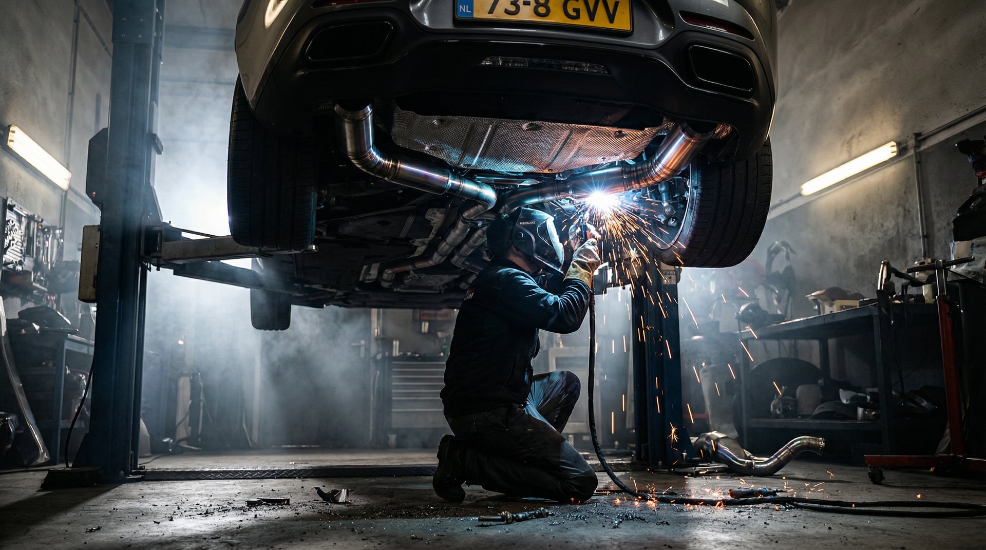 福利姬修车改装视频-排气系统